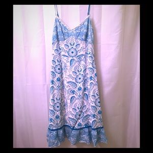 Turquoise & White summer dress